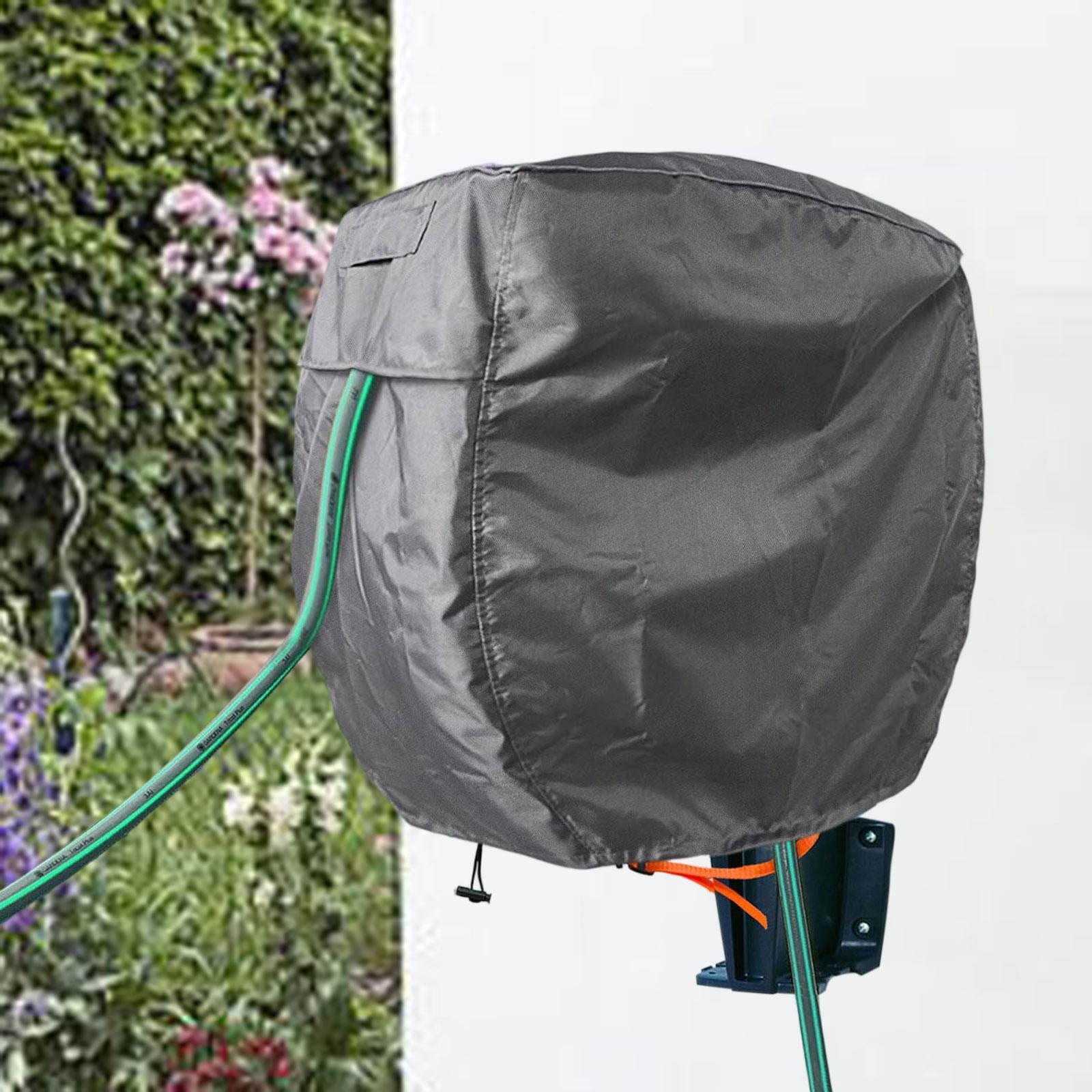 Aymzbd Garden Hose Reel Cover Protect Waterproof Protector for Lawn Yard Outdoor gray