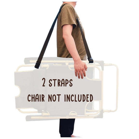 (2 Pack)Adjustable Beach Chair Carry Strap, Folding Chair Shoulder Strap for Beaches, Camping, Backpacking, Picnics and Other Items