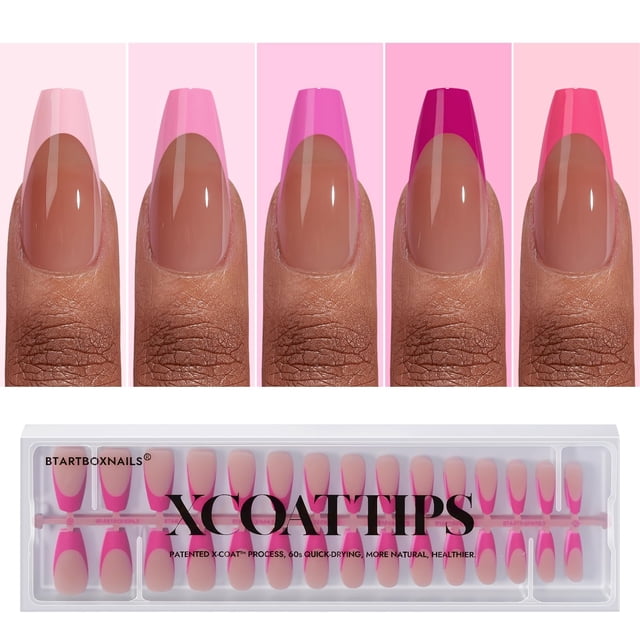 Press On Nails BtartBoxNails XCOATTIPS Pink French Tip
