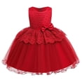 thumbnail image 2 of Elegant Patchwork Party Dress for Toddler Girls with Delicate Lace and Ruffles Design, 2 of 2