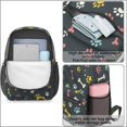 thumbnail image 4 of Dog Paw Print and Bones Black Pattern 17" School Backpacks for Teens,Waterproof Oxford Fabric,S-Shape Padded Straps for School,Travel,Hiking,Camping, 4 of 6