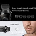 thumbnail image 3 of Electric Shaver Beard Trimmer Head Compatible + 5pcs Guide Comb Trimming Set with Series 3, BT32 Razor Head Replacement Razor Blade, 3 of 8