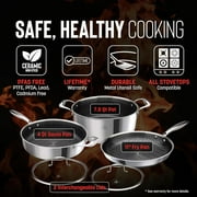 Hells Kitchen Ceramic Hybrid 5 Piece Cookware Set