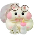 thumbnail image 1 of Juguete Squishy para hámster hecho a mano, de silicona realista, blanco, 1 of 9