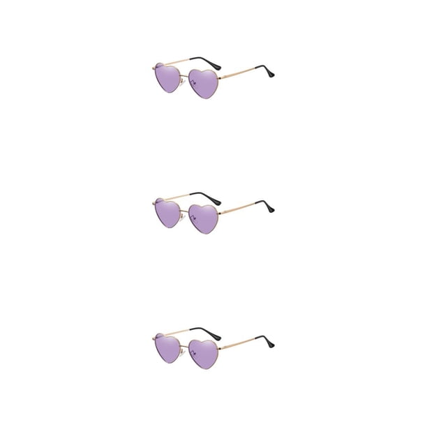 Gafas de Sol en Forma de Corazón Minnieouse PVC Lente TAC Color Púrpura