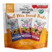 Nature's Garden Organic Trail Mix Snack Packs - Trail Mix Variety, Energy Boosting, Heart Healthy, Omega-3 Rich, Cranberries, Pumpkin Seeds, Individual Packs, Family - 1.2 oz Bags (24 Individual Ser