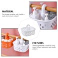 thumbnail image 4 of BESTYASH 1Ud White Bathroom Basket with Handle Practical Storage Container for Shower-Gel, 4 of 8