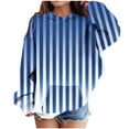 thumbnail image 1 of Sweatshirts pour Filles en Liquidation Liquidation Chemise pour Enfants T-Shirt à Manches Longues Motif Imprimé Col Rond Hauts Courts Garçons et Filles Sweat à Capuche Bébé Fille Hauts à Manches Longues Bleu 5T, 1 of 2