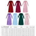 thumbnail image 5 of FYMNSI Girls Velvet Christmas Dress Evening Party Dress Vintage Long Sleeve Ruffle Maxi Gown with Pockets 7-8 Years Red, 5 of 5