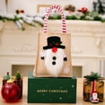 thumbnail image 4 of YFMHA Christmas Decoration Linen Tote Bag Cartoon Burlap Gift Bag for Candy Containers, 4 of 7