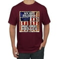 thumbnail image 1 of By His Blood We Are Healed Inspirational/Christian Men's Graphic T-Shirt, Maroon, Medium, 1 of 5