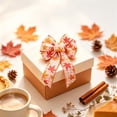 thumbnail image 4 of Yakvarog 5pcs Thanksgiving Woven Wreath Bows, Fall Pumpkin Maple Leaf Ribbon Bows, Decorative Craft Bows for Gift Wrapping, Home Decor, Party & Holiday Embellishment, 4 of 6