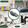 thumbnail image 5 of FLEXISPOT68" 4-in-1 Convertible Sleeper Chair Bed with 5-Level Adjustable Backrest, Heavy-Duty Folding Ottoman Sofa Bed for Living Room, Apartment, Office – Grey, Supports up to 300 lbs, 5 of 6