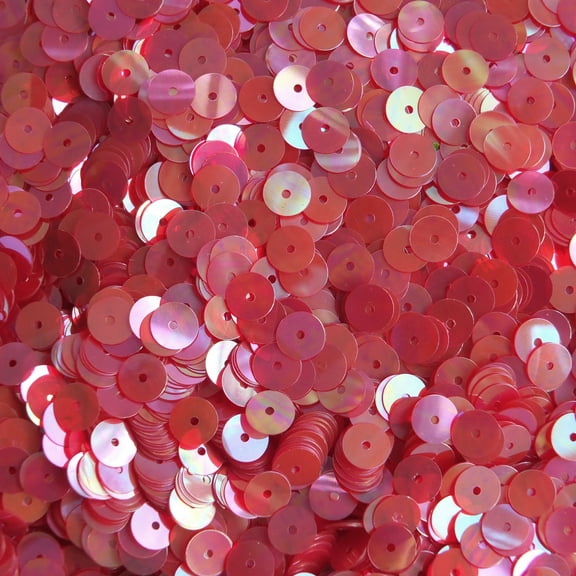 Ruby Red Sequins 6mm Crystal Rainbow Iris Iridescent Made in USA