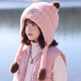 thumbnail image 6 of Enyan Girls Winter Knit Hats for Little Kid Fleece Lining Skiing Caps Cute Animal Character with Warm Ear Flap, 6 of 7