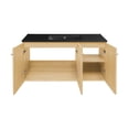 thumbnail image 5 of Classe 48" Wall-Mounted Bathroom Vanity in Natural Oak with Black 3-Hole Widespread Sink Top, 5 of 5
