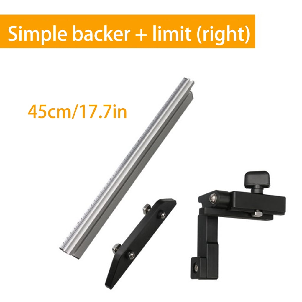 MOMOJIA 450mm Miter Gauge with Track Stop TableSa-Woodworking Tools DIY Push Handle Simple Style Backer Aluminum and Bakelite