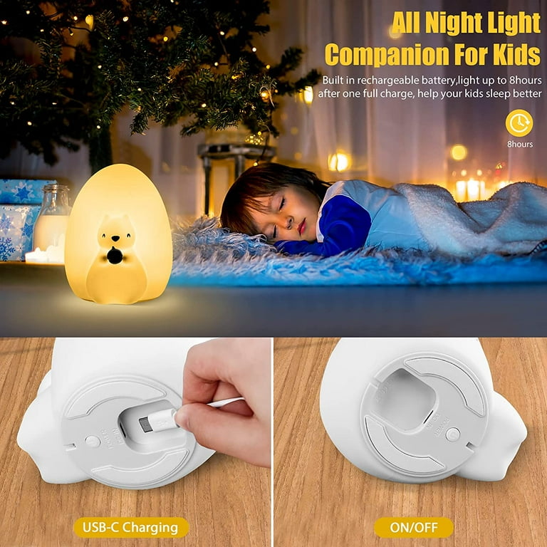 Creative Voice Activated LED Faucet Nightlight USB Rechargeable