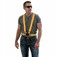 thumbnail image 2 of Cordova RB100 Orange Reflective Suspenders/Braces, 4 CM Fluorescent Elastic Straps, 1.5 Cm Silver Reflective Heat Transfer Film, Black Plastic Buckle, Fully Adjustable, Non-Rated, 2 of 3