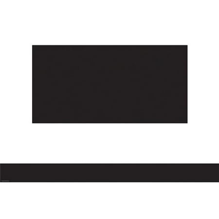Block Wallpaper Border - Black Straight Border Trim