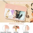 thumbnail image 3 of Izuzta Clear PVC Flat Pouch,PU Makeup Bag Clear Zipper Pouch with Wristlet,DIY Chenille Letter Bag Waterproof Portable Travel Toiletry Bag Cosmetic Pouch for Women Girls(Pink), 3 of 6