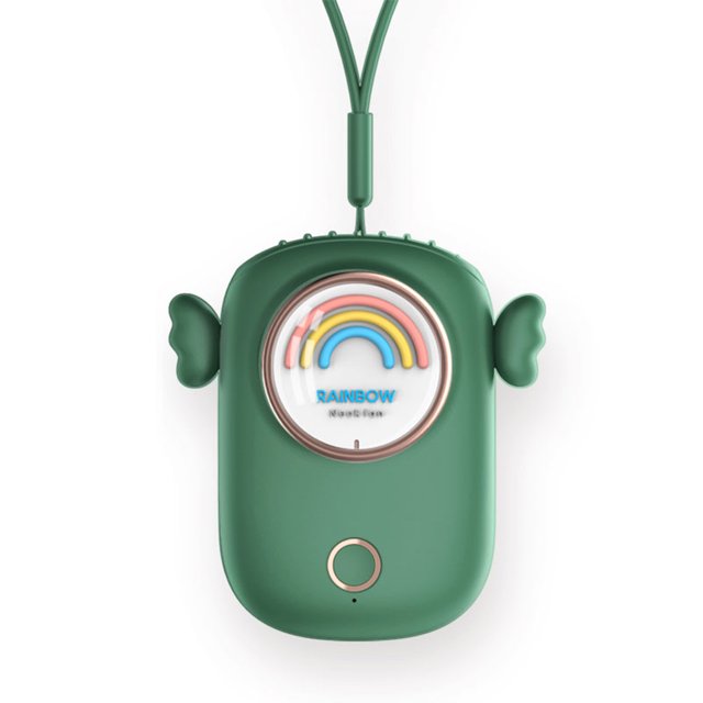 Bearachild Ventilador portátil Recargable de mano Refrigerador personal de viaje Manos libres Oficina Deportes al aire libre Dispositivo de enfriamiento Electrodomésticos Verde Bearachild HA063427-03