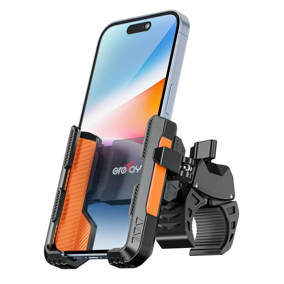 Grefay Bicycle Phone Mount1S Quick Disassembly New Grip Connector Motorcycle Phone Mount for Handlebar Diameter 22-45mm 360 Rotatable Bicycle Motorcycle Scooter Suitable for 4.5-7.0 Smartphone