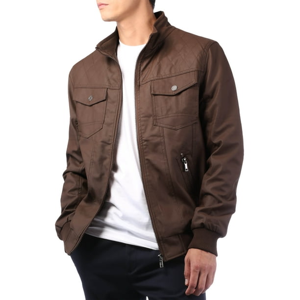 Ma Croix Mens Quilted Jacket Business Casual Diamond