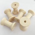 Type spool for threaded wire natural color 47mm x 31mm solid wood spool