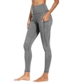 thumbnail image 3 of VV AVEORS Gym Leggings With Pockets For Women Stretch Active Yoga Pants Compression Tummy Control Leggings Soft Tights Gray XL, 3 of 7