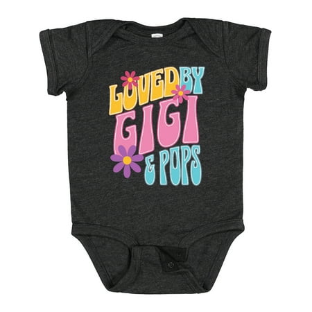 

Inktastic Gigi and Pops Love Me Granddaughter Gift Baby Girl Bodysuit