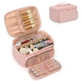 thumbnail image 1 of Bolsa de maquillaje OCHEAL, organizador multifuncional, color rosa, tamaño grande, 1 of 9