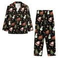 thumbnail image 6 of FOR U DESIGNS Christmas Snowman Pajama Sets for Women 2 Piece Button Down Tops Size 4XL Button Up Night Shirts for Women Santa Claus Sleepwear Long Sleeve Winter, 6 of 7