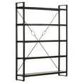 thumbnail image 3 of vidaXL 5-Tier Bookcase Black 55.1"x11.8"x70.9" Solid Mango Wood, 3 of 10