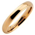 thumbnail image 3 of Gold Plated 3mm Polished Tungsten Carbide Wedding Ring Classic Half Dome Band, 3 of 8