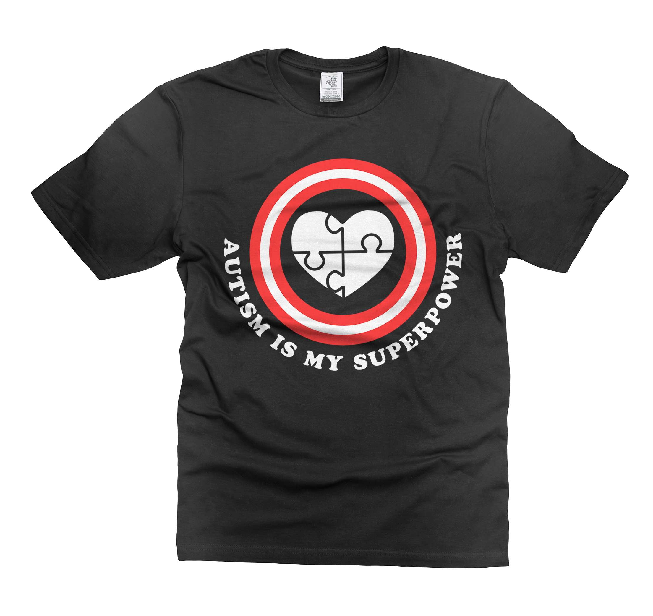 Autism Is My Superpower Shirt Autism Support Shirt Autism Awareness Shirt Autism Inspirational Tee (4X-Large Navy Blue)