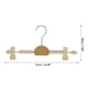 thumbnail image 5 of Percha para pantalones Unique Bargains de 2 piezas con clips y gancho de círculo de madera color beige, 5 of 5