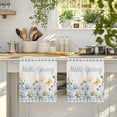 thumbnail image 4 of Blue Daisy Floral Kitchen Towels Set of 4, Spring Country Flower Butterflies Plaid Absorbent Dish Towels for Kitchen, Microfiber Hand Towel, Quick Drying Tea Towel for Cleaning Decorative Dishcloths, 4 of 7