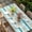 Turquoise, khaki, variant on Green Gray Striped Table Cloths for 5 Foot Rectangle Tables, Farmhouse Stripes Modern Abstract Art Patio Waterproof Elastic Fitted Tablecloths, Washable Rectangular Table Cover for Camping
