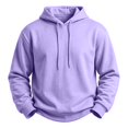 thumbnail image 5 of Mens Pullover Hoodie Long Sleeve Drawstring Casual Sweatshirt Solid Color Soft Basic Top, 5 of 9