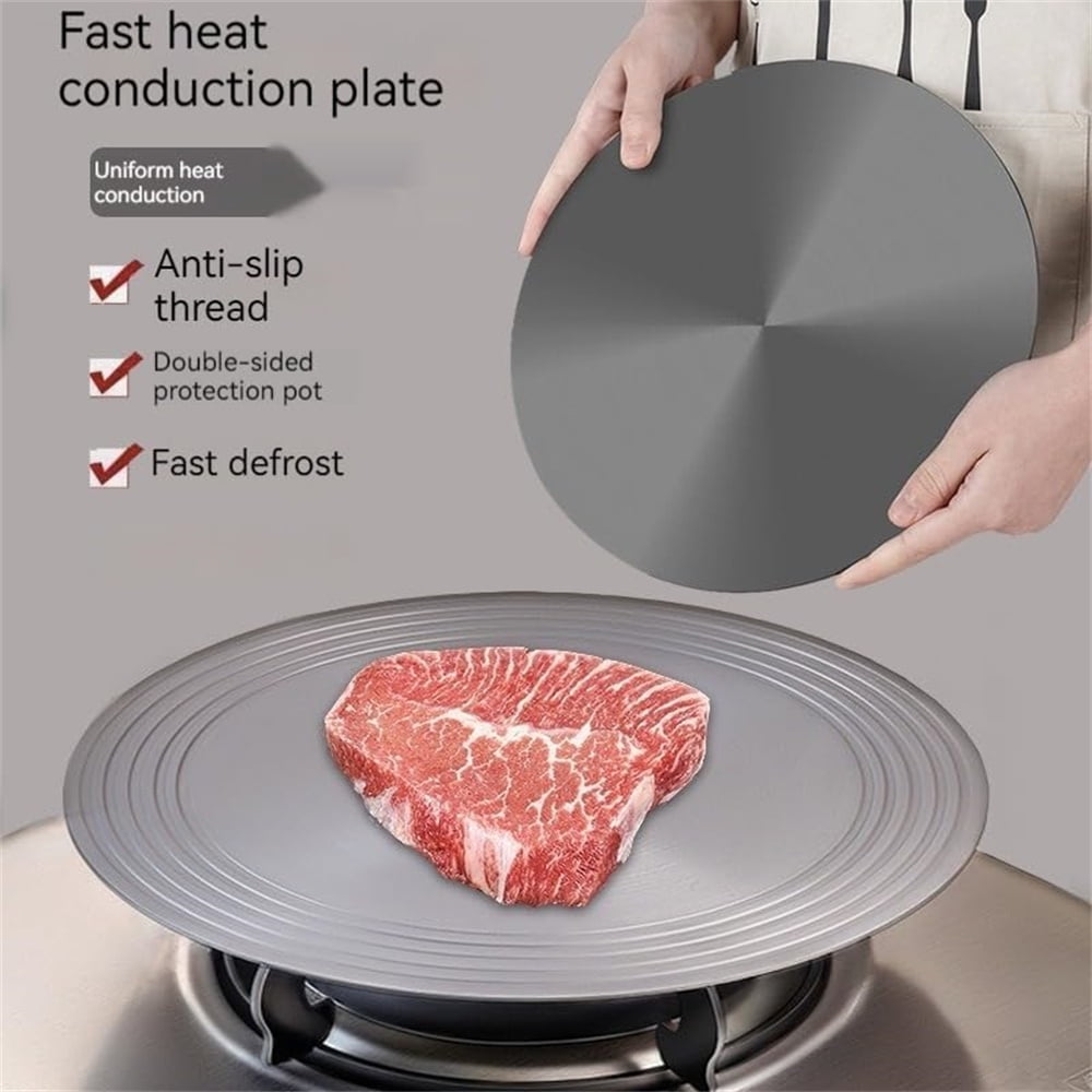 Heat Diffuser for Cooktop,Aluminum Stove Top Heat Diffuser,Thickened Upgraded Version Cooker Mat,Foldable and Hangable Non-Slip Handle,Topboutique Diffuser Plat,11 in