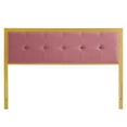 thumbnail image 5 of Modway Teagan Tufted Full Performance Velvet Headboard in Gold Dusty Rose, 5 of 7