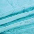 thumbnail image 3 of Legacy Decor 3 Pcs Stitched Pinsonic Reversible All Season Bedspread Oversize Turquoise Color King Size, 3 of 7