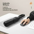 thumbnail image 5 of Ring Buckle Design 20 Rib Fully Automatic Umbrella for Men Folding Extra Large Strong Strong WOMEN'S Sunshade Double Umbrella Navy Blue, 5 of 5