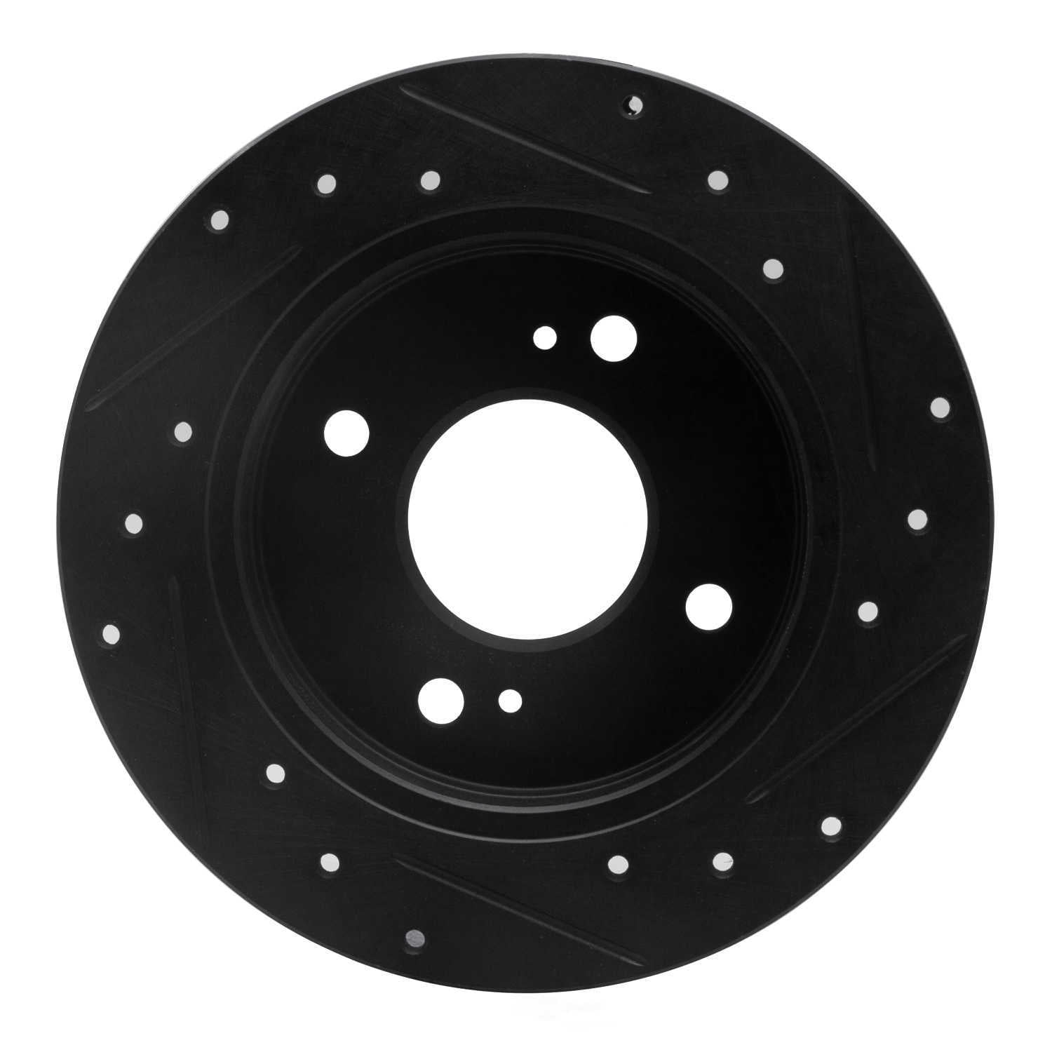 Dynamic Friction Company 633-67012L DFC Brake Rotor - Drilled And Slotted - Black