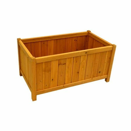 Leisure Season Rectangular Planter Box, Medium Brown