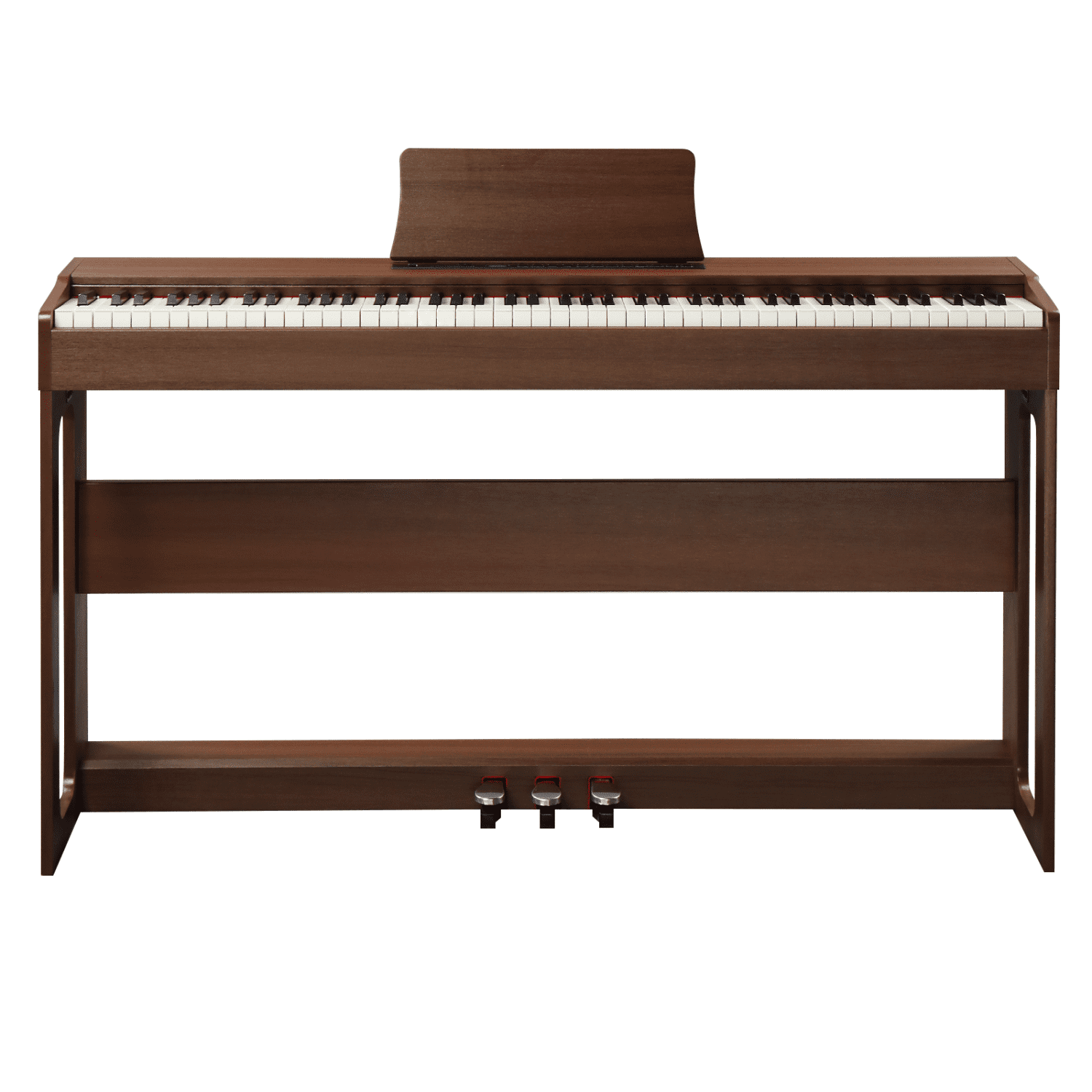 Hassch Digital Piano, 88 Key Full Weighted Electric Keyboard with Furniture Stand, Power Adapter, Triple Pedals and Headphone, Black & Walnut
