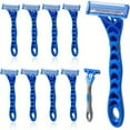 thumbnail image 1 of HLONK 10pcs Leriton 3-Blade Disposable Razors for Men - Sensitive Light Beige Shave  Durable Plastic  Comfort Grip & Precise Edges  Bulk Value Pack for Smooth Shaving  Ergonomic Razor Des, 1 of 5
