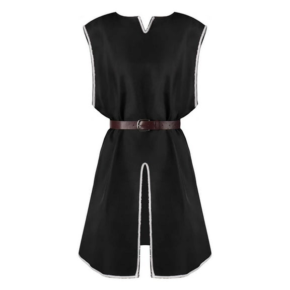 Mens Tank Top Beach Casual Pullover Solid Mid-length Halloween V-Neck Corset Costume Vest