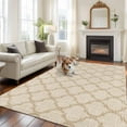 thumbnail image 2 of Rectangle Area Rugs 8 x 10 Ft, Boho Moroccan Non-Slip Residential Carpet, Vintage Morocco Quatrefoil Geometric Indoor Crawling Mats Runner Rugs for Living Room/Dining Room/Bedroom, 2 of 8